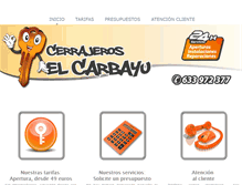Tablet Screenshot of cerrajeroselcarbayu.com